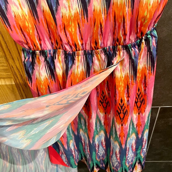 NWT Athleta Martinique Ikat Faux Wrap Day Dress Size Small - Picture 5 of 9